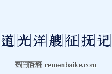 道光洋艘征抚记是什么意思的图片